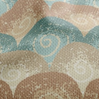 Mottled Mountain-shaped Waves Athletic Mesh Flat Back