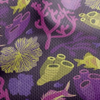 Fish And Coral Reef Athletic Mesh Flat Back