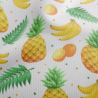 Tropical Juicy Fruits Athletic Mesh Flat Back