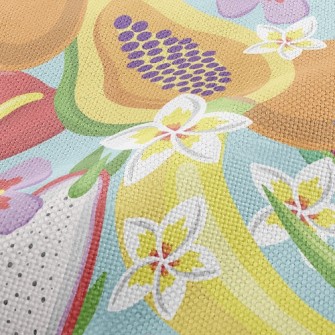 Papaya, Dragon Fruit, Orange Performance Linen