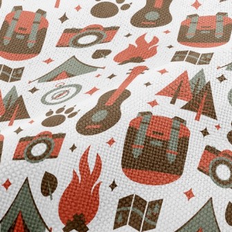 Camping Campfire Guitar Performance Linen