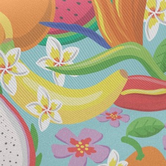Papaya, Dragon Fruit, Orange Twill
