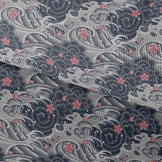 Sakura Waves Waterproof Oxford