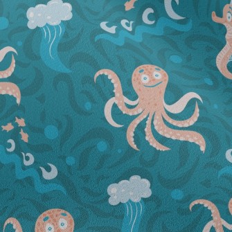Octopus And Seahorse Chiffon