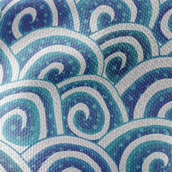 Swirling Waves Waterproof Canvas
