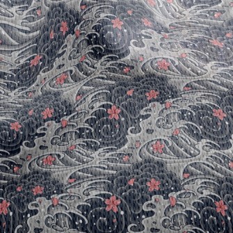 Sakura Waves Athletic Mesh Flat Back