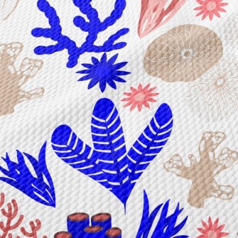 Lively Seaweed Creatures Birdseye Piqué
