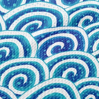 Swirling Waves Birdseye Piqué