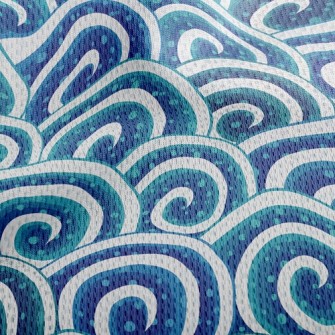 Swirling Waves Athletic Mesh Flat Back