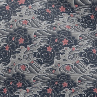 Sakura Waves Chiffon