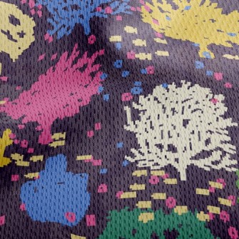 Small Fish And Coral Athletic Mesh Flat Back