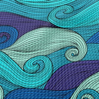 Classic Waves With Lines Birdseye Piqué