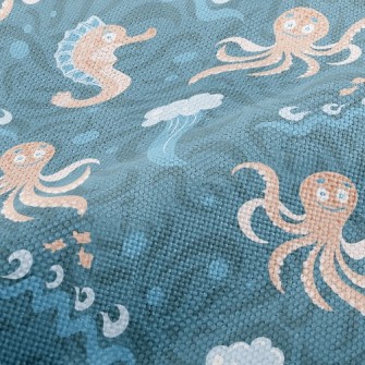 Octopus And Seahorse Performance Linen
