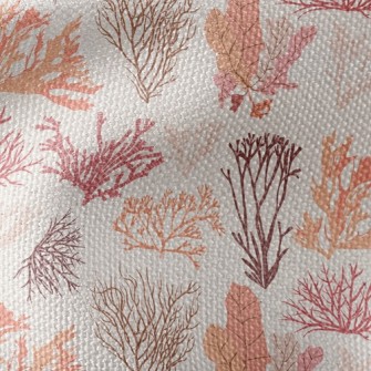 Beautiful Coral Seaweed Waterproof Canvas