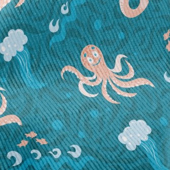 Octopus And Seahorse Standard Corduroy