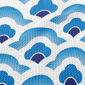 Chinese Style Waves Birdseye Piqué