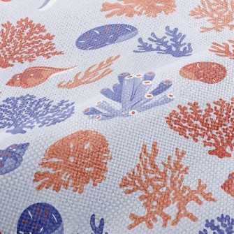 Small Shell Coral Performance Linen