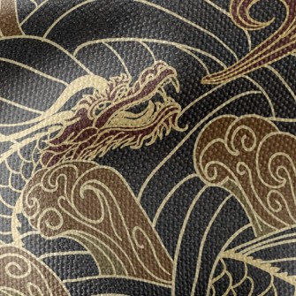 Dragon In Water Waterproof Canvas
