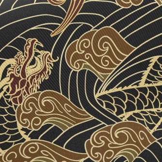 Dragon In Water Twill