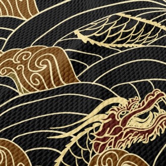 Dragon In Water Birdseye Piqué