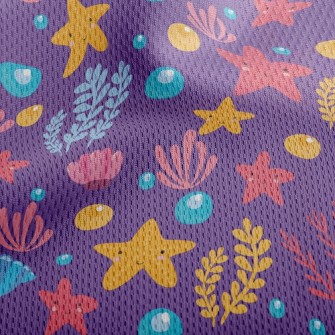 Shy Starfish Shell Athletic Mesh Flat Back