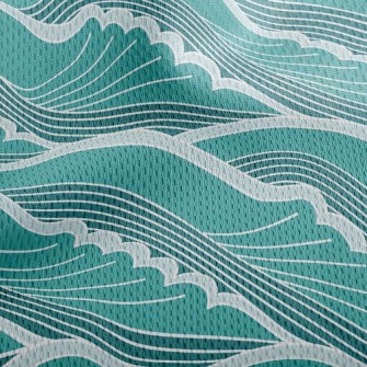 Stepped Waves Athletic Mesh Flat Back