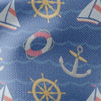 Sailboat Steering Wheel Waterproof Canvas