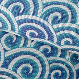 Swirling Waves Waterproof Oxford