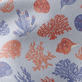 Small Shell Coral Waterproof Canvas