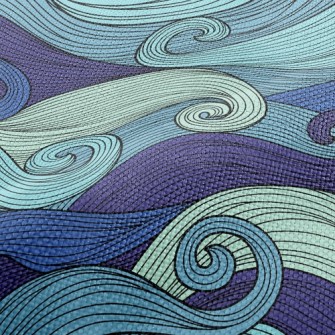 Classic Waves With Lines Performance Linen