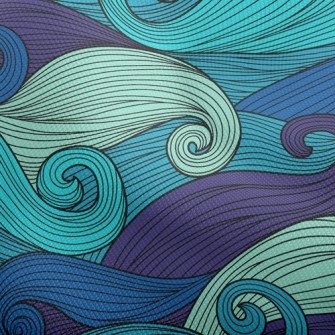 Classic Waves With Lines Dobby