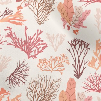 Beautiful Coral Seaweed Micro Fleece