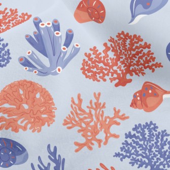 Small Shell Coral Micro Fleece