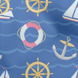 Sailboat Steering Wheel Micro Fleece
