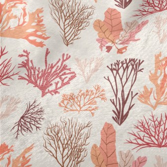 Beautiful Coral Seaweed Minky