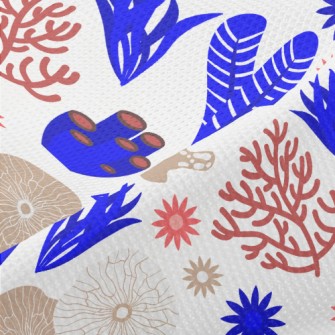 Lively Seaweed Creatures Piqué
