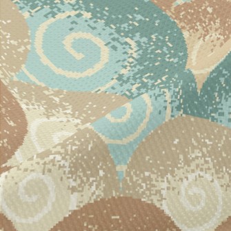 Mottled Mountain-shaped Waves Piqué