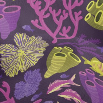 Fish And Coral Reef Lightweight Performance Linen