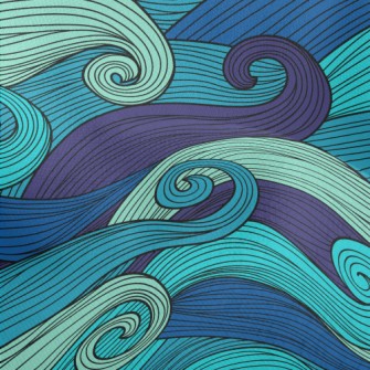 Classic Waves With Lines Lightweight Performance Linen