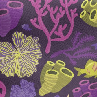 Fish And Coral Reef Jersey Backed Fleece