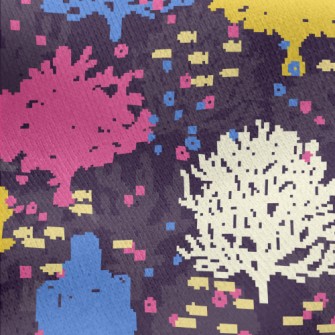 Small Fish And Coral Jersey Backed Fleece