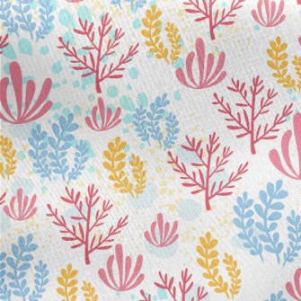 Cute Rocking Coral Jersey Backed Fleece