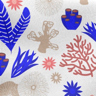 Lively Seaweed Creatures Jersey Backed Fleece