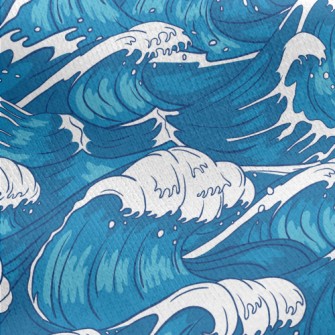 Rough Waves Jersey Backed Fleece