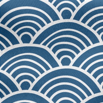Lines Waves Jersey Backed Fleece