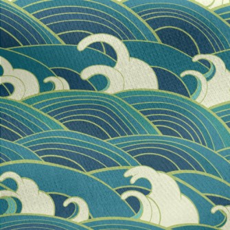 The Waves Are Rolling Jersey Backed Fleece