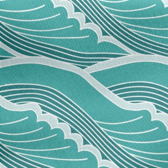 Stepped Waves Jersey Backed Fleece