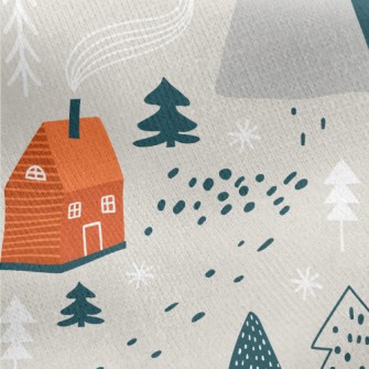 Cozy Country House Jersey Backed Fleece