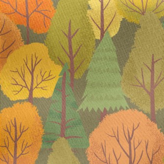 Autumn Woods Jersey Backed Fleece