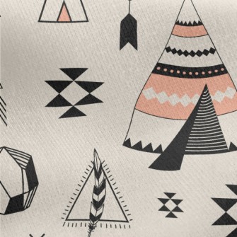 Indian Tribal Tent Jersey Backed Fleece